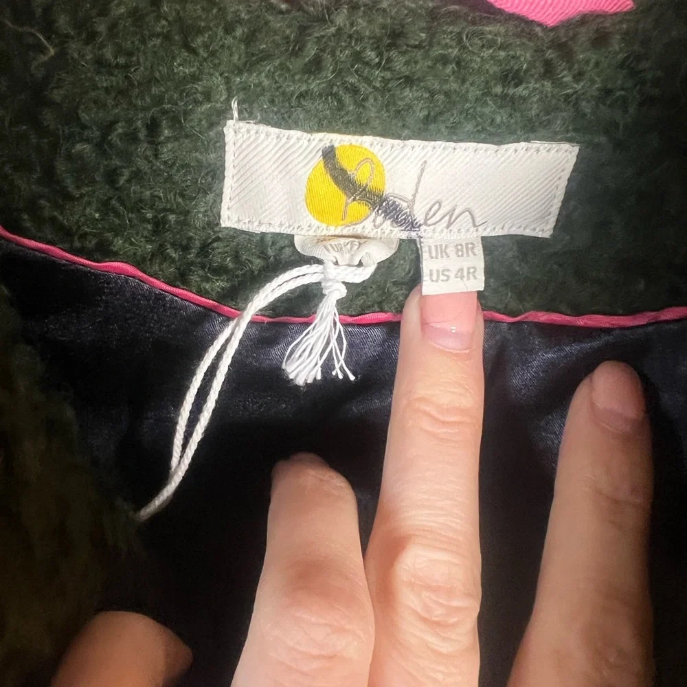 Boden Green Textured Pea Coat - Picture 5 of 11